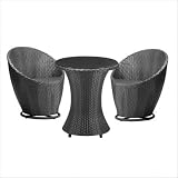 Bundle-51 Cabo Outdoor Table Set in Chocolate Brown (3 Pieces)
