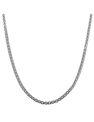 Sterling Silver 1.8-mm Diamond-cut Round Box Chain (24 Inch)