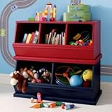 Kids Toy Boxes: Kids Wooden Primary Stacking Storage 2 and 3 Bin Knowing God: Walking through the Book of Books
