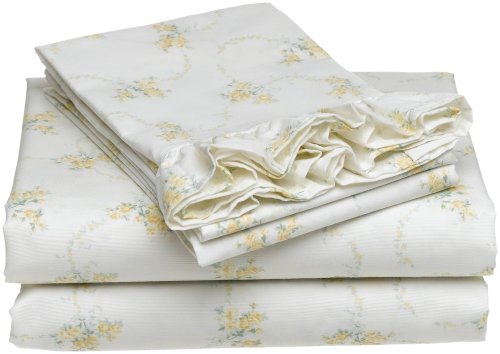 Laura Ashley Eva 300-Thread-Count 3-Piece Sheet Set