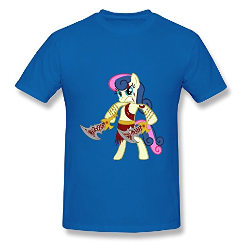 HUBA Men's Tees God Of War Kratos My Little Pony RoyalBlue Size M