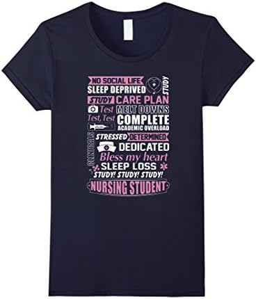 Women's Nursing student t-shirt Medium Navy