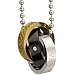 Eternal Love Stainless Steel Interlocking Triple Rings Black Pendant Necklace