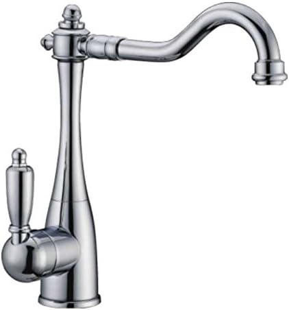 WFU® N1502 Classic Single Handle High Arc Kitchen Sink Faucet with Swivel Spout - Chrome