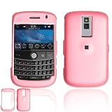 BlackBerry Bold 9000 Cell Phone Pink Rubber Feel Protective Case Faceplate Cover AT&T