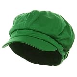 Cotton Elastic Newsboy Cap - Lime