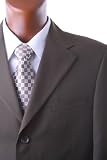 Men's Single Breasted Three Button Brown Dress Suit