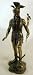 Ancient Greek God HERMES Roman God Mercury Real Bronze Powder Cast Statue Sculpture