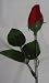 Long Stem Single VELVET Silk Rose Flower - Wedding Flowers - Bridal/Floral - Red