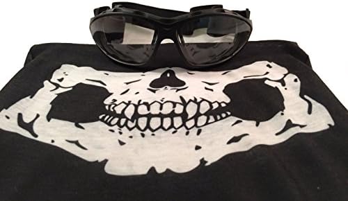 Cycle Clear ZR1 Motorcycle Goggles + Skull Mask Combo
