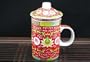 Large Glazed Red long Life Tea Cup / Coffee Mug (3 Pieces)