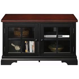 Turner 42w Wide - screen Tv Stand, 42W W 2 GLS DR, BLACK CHERRY