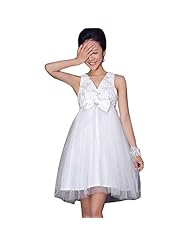 V-neck  Sequined 2015 Tulle Sleeveless Short Bridesmaid Dress/Prom Dress  With a Bow(s)