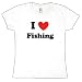 I Heart Fishing Ladies T-Shirt