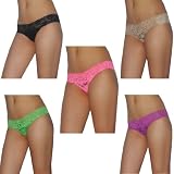 5 Packungen: Frauen Erotisch Hipster Slips Unterw�sche Peitschenschnur H�schen / Schl�pfer