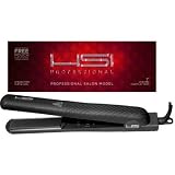 HSI PROFESSIONAL 1 CERAMIC TOURMALINE IONIC FLAT IRON HAIR STRAIGHTENER FREE GLOVE + POUCH AND travel size Argan Oil Leave In Hair Treatment. WORLDWIDE DUAL VOLTAGE 110v-220v
