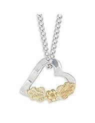 Black Hills Gold Silver Heart Childs Necklace
