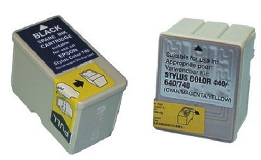 Take4Less 2-pack S020189 S020191 (B+C) Compatible Ink Cartridges for Epson Stylus Color 740 740i 760 860 1160