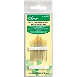 Clover No. 3-9 Gold Eye Embroidery Needles, Pack of 16