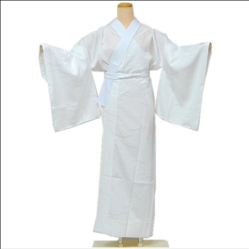 東レ 洗える お仕立上り 白 綸子 長じゅばん 長襦袢 ( ながじゅばん) ふぃっと 通販 和装 和服に。着丈 117 121 125 129 選べるサイズ！