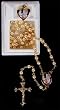 Baptismal Rosary - Guardian Angel - 16" Chain - Matching Pendant - Gold Plated - MADE IN ITALY - Gift Box Included
