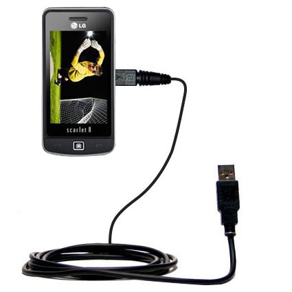 Classic Straight USB Cable for the LG Scarlet II with Power Hot Sync and Charge capabilities - uses Gomadic TipExchange Technology