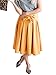 Choies Women's Casual Pleat Bowknot Front Midi Skirt