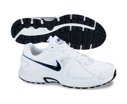 NIKE Dart 9 Leather Herren Laufschuhe, WeiÃ?/Schwarz, 45.5
