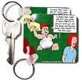 Londons Times Funny Society Cartoons - Obnoxious Fan Berating Baseball Players - Key Chains