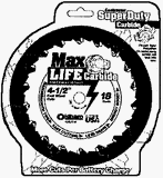 Black Decker/ Oldham 338C424 Max Life Carbide Tipped Circular Saw Blade