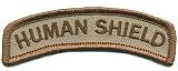 Matrix Human Shield Tab Velcro Backed Morale Patch (Tan)