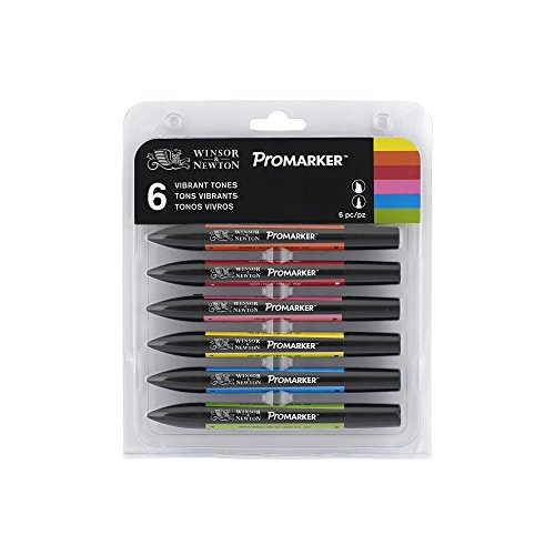 Winsor & Newton ProMarker 6 Vibrant Tones Set