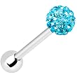 Aqua Ferido Ball Barbell MADE WITH SWAROVSKI ELEMENTS