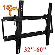 ATC Black TV Wall Mount Bracket for 32 - 60 HDTV Plasma LED LCD TV 15°Adjustable Angle VESA up to 600mm X400mm