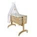 roba 8946 V55 - Komplettwiegenset, neu mit Flachst�ben, bestehend aus Wiege, Vliesmatratze, Kinderbettgarnitur Bettw�sche, gepolsterter Einhang, Baby-Inlett-Set, Himmelstange und Himmel, mit Wiegefunktion und Feststellknopf Ma�e 90 x 40 cm