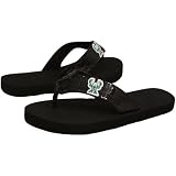 NBA Milwaukee Bucks Ladies Black Sequin Strap Flip Flops (7/8)