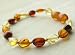 Multicolour Amber Anklet Bean Shaped Beads