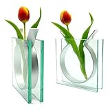 MoMA Glass and Anodized Aluminum Vase