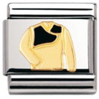 Nomination Composable Classic DAILY LIFE 1 Edelstahl, Email und 18K-Gold (Motorradjacke) 030242