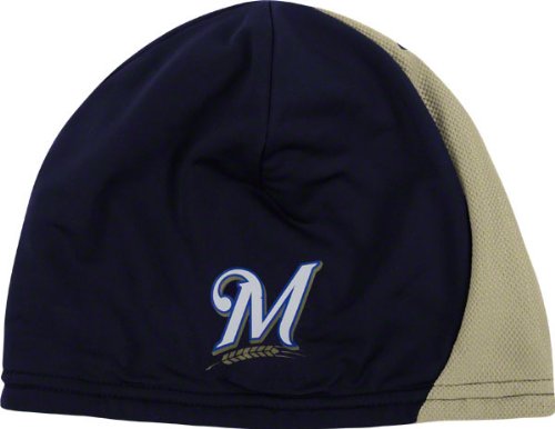 Milwaukee Brewers New Era Navy AC Performance Therma Base On Field Knit Hat