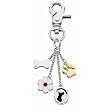 Gold Dog Paw Handbag Charm Keychain