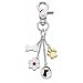 Gold Dog Paw Handbag Charm Keychain