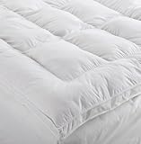 Spring Air 233-Thread Count Cotton Queen 2-Inch Thick Framed Down Alternative Fiber Bed, White