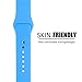 FanTEK Soft Silicone Sport Style Replacement iwatch Strap for Apple Wrist Watch 38mm Models - Small/Medium - Blue