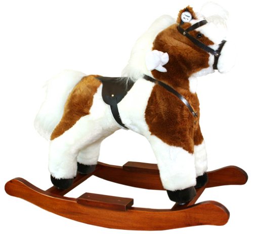 Traditional Rocking Horse With Sound - Skewbald