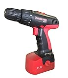 life_mart ハイパワー21.6V&92パーツ 充電式電動ドリルドライバーセット レッド コードレスタイプ 日曜大工