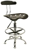 Drafting Stool / Bar Stool in Black - LF-215-BLACK-GG