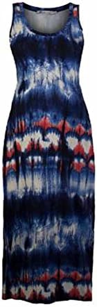 Queen Mum Women's Tie Dye Maxi Dress XS Inkt Blue