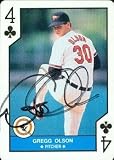 Gregg Olson Autographed/Hand Signed Baseball Card (Baltimore Orioles) 1990 Playing Card Co #4
