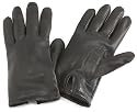 Isotoner Men's Water Resistant Smooth Leather Glove With Hand Sewn Detail